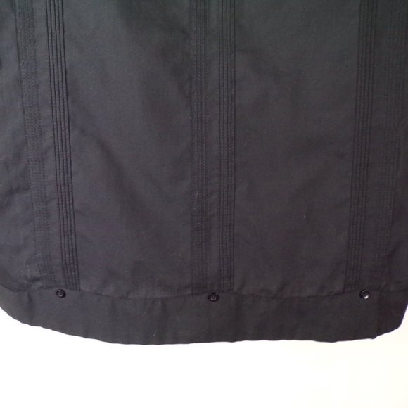 The Havana Co. Men's Guayabera Shirt Black 2424 - Picture 7 of 10